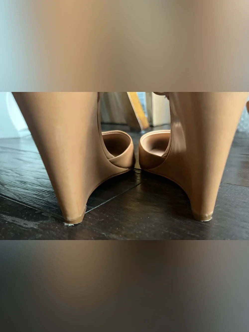 Vince Camuto Signature VI-SOLANNA Ankle Strap Wedge Pumps Tan Nude 6M/36